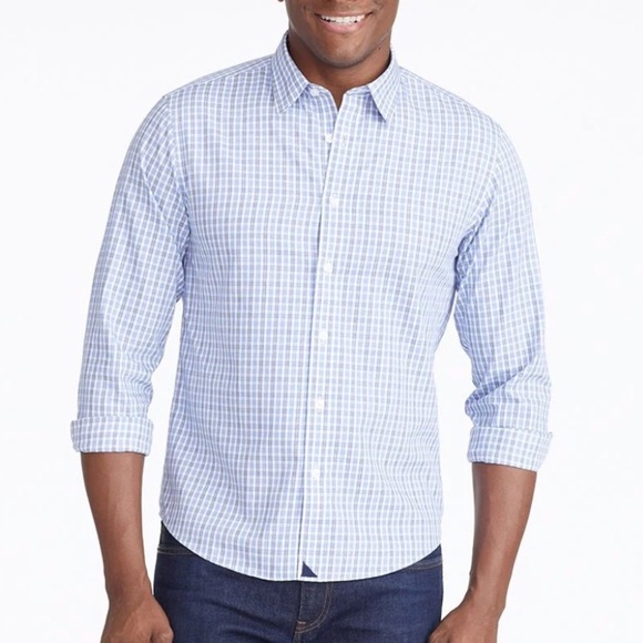 UNTUCKit Other - UNTUCKit Wrinkle-Free Durif Button Down Shirt Blue Navy & White Check Size XXL